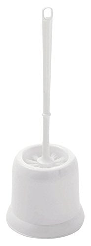 Addis Toilet Brush Round with Open Holder - Plastic - White