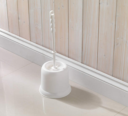 Addis Toilet Brush Round with Open Holder - Plastic - White