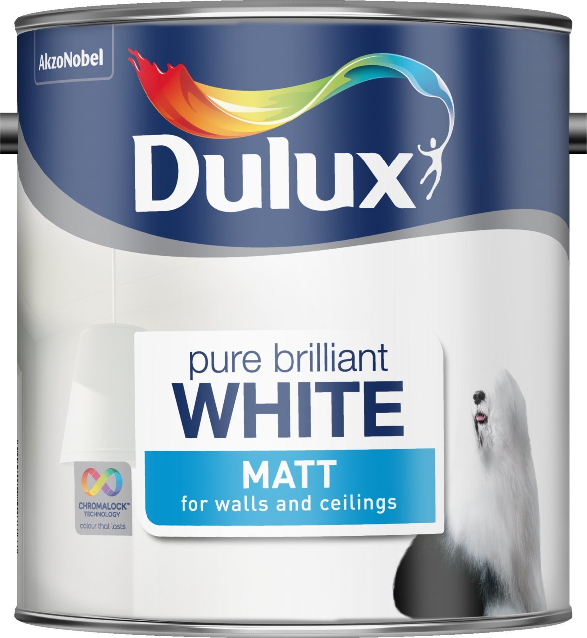 Dulux Matt Emulsion 2.5 Litre Pure Brilliant White 2.5 Litre