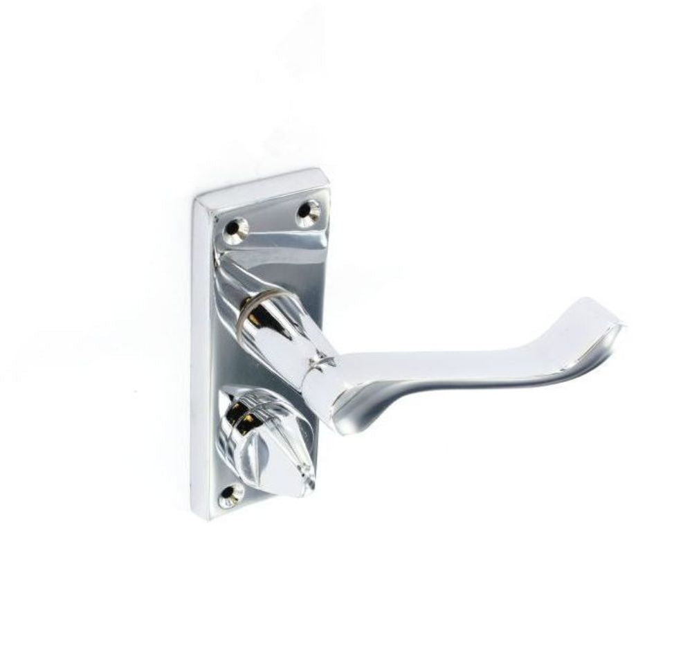 Securit Chrome Scroll Privacy Handles 115mm Pair