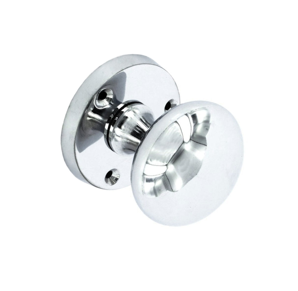 Securit Chrome Mortice Knobs Round 60mm Pair