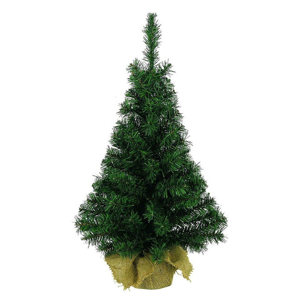 Mini Xmas Tree in Hessian Base 35cm