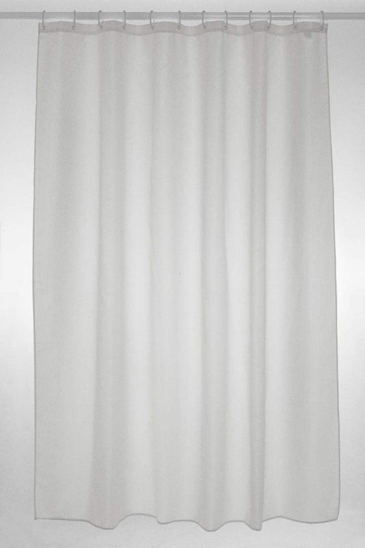Blue Canyon Plain Polyester Shower Curtain 180cm x 180cm White
