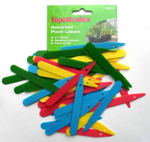 SupaGarden Plant Labels 100mm Assorted Colours
