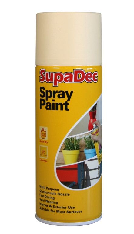 SupaDec Spray Paint Multi Purpose 400ml Cream
