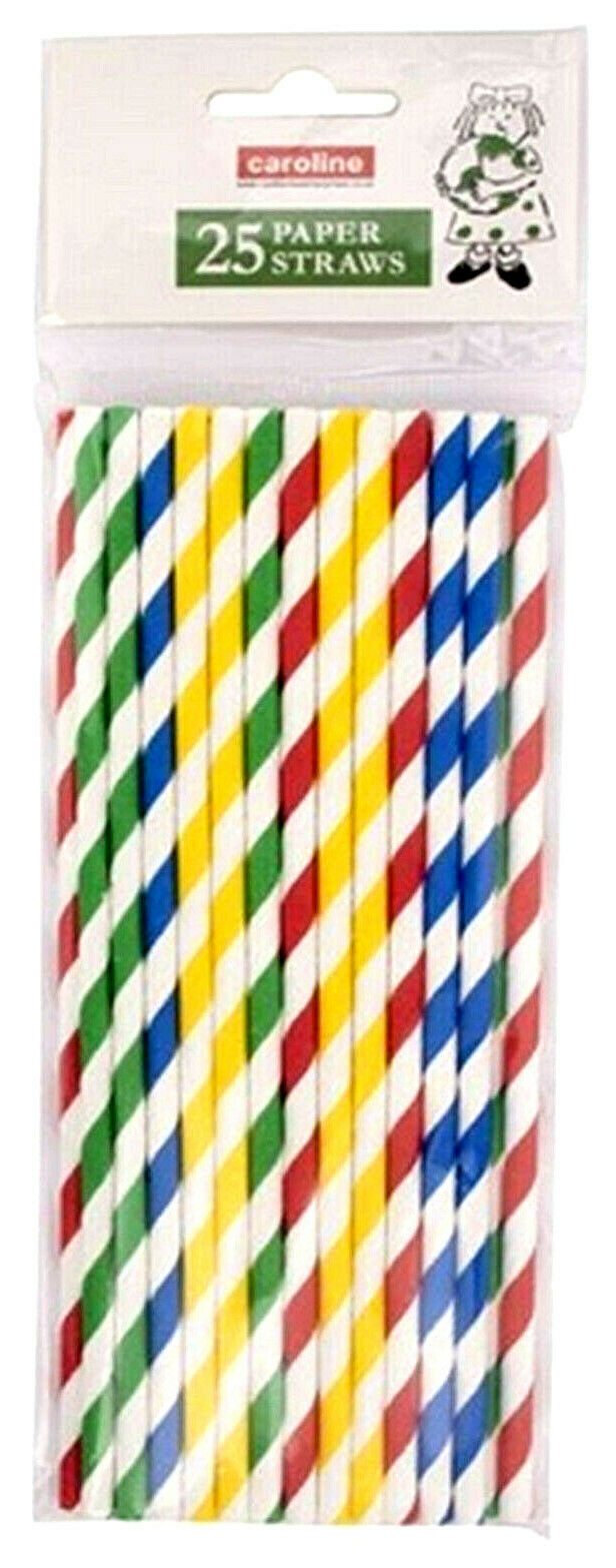 Caroline Paper Drinking Straws Pack 25