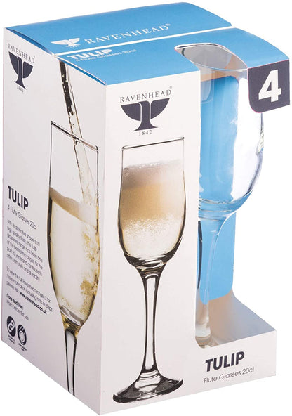 Rayware Tulip Champagne Flutes x 4