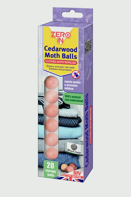 Zero In Cedar Wood Clothes Moth Repellent 20 Balls