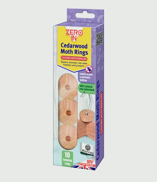 Zero In Cedar Wood Clothes Moth Repellent 10 Rings