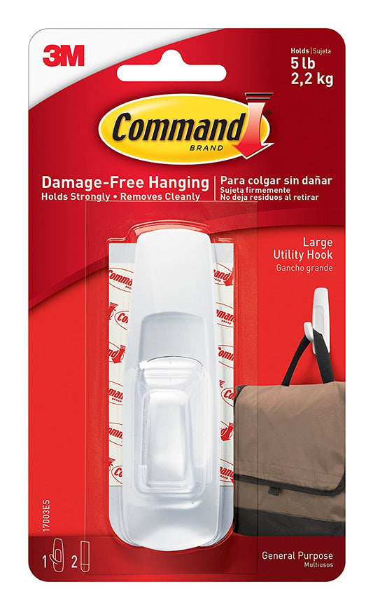 3M Command Large Hook with Strips White