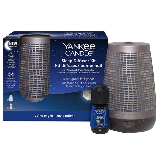 Yankee Candles Bronze Sleep Diffuser + Calm Night Fragrance