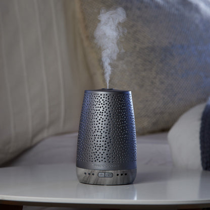 Yankee Candles Silver Sleep Diffuser + Peaceful Dreams Fragrance