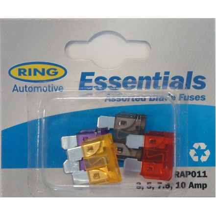 Ring Blade Fuses Assorted 3/5/7.5/10 Amp